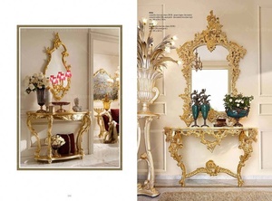 <span class=keywords><strong>Console</strong></span> de miroir de salon en or antique de luxe française - Product Image 3