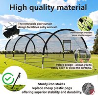 Cages de frappe de baseball portables pour l'entraînement en extérieur, avec filet et cadre pour softball, poteaux en fibre de verre de 12,7 mm et sac de transport