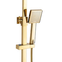 Robinets de douche de bain en or de luxe mitigeur de robinet de salle de bain mitigeur en céramique polie