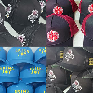 Casquette de baseball en maille à 6 panneaux, snapback 112, unie, sans logo, casquette de camionneur en maille, logo personnalisé - Product Image 4