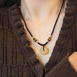 男女复古民族风格吊坠项链长项链波西米亚串珠蝴蝶饰品手工制作 - Product Image 5