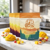 Sachets Mylar vides de 500 mg pour bonbons comestibles, biscuits, gommes, sucre, avec fermeture éclair à l'épreuve des enfants, pour l'emballage de snacks en magasin