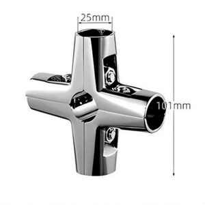 Conectores de Tubo Redondo de Acero Inoxidable Fundido a Presión, Duraderos y Personalizados, con Tratamiento de Superficie de Anodizado/Galvanoplastia - Product Image 1