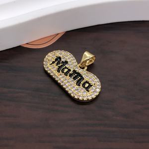 Accesorios de Lujo para Colgante y Pulsera para <span class=keywords><strong>el</strong></span> Día de la <span class=keywords><strong>Madre</strong></span> <span class=keywords><strong>con</strong></span> Diamantes de Colores de 18K y Letras de Mamá - Product Image 6