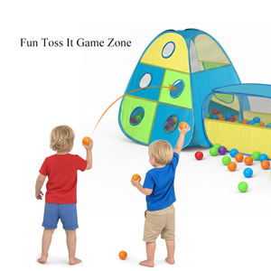 <b>Pop</b> <b>Up</b> Indoor Outdoor Playhouse Crawling Tunnel <b>Toy</b> 3 in 1 Kids Play Tent with Tunnel & Ball Pit - Product Image 3