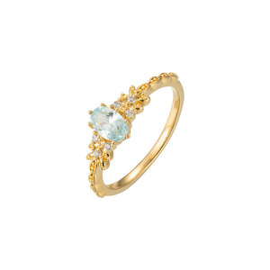 Happy Olive Tree Open Ring Gold Plated Prong Setting Plant Design Index Finger Ring Gift Jewelry - Product Image 5