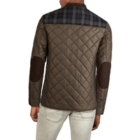Veste Bomber Homme en Patchwork Couleur Noir Uni, Doublée et Chaude pour l'Hiver, Fermeture Éclair, Signature Mixte, Matériaux Mixtes, Doublée et Épaisse