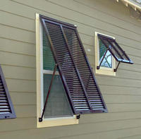 Volets de fenêtre en aluminium sur mesure, style plantation moderne, étanches et antivol, pour le marché américain