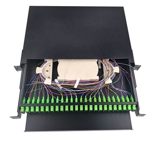 Boîtier de terminaison coulissant SC/APC, UPC 2:24 <span class=keywords><strong>1</strong></span>:48Core, type tiroir, 1U 19'', panneau de brassage fibre optique <span class=keywords><strong>48</strong></span> ports pour montage en rack - Product Image 1