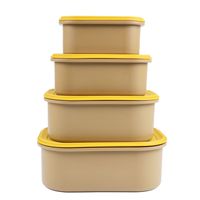 Boîte à lunch portable en silicone rectangulaire réutilisable pour enfants, allant au lave-vaisselle pour le bureau, l'école et les voyages