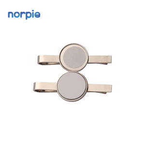 Promosi grosir klip dasi kupu-kupu logam sublimasi polos Logo desain kustom pria - Product Image 5