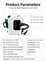 Pulvérisateur à dos motorisé ULV 10L/12L/16L pour l'industrie porcine, le jardinage et la désinfection par nébulisation à froid