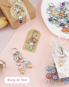 Lote de Llaveros de Regalo con Etiquetas de Agradecimiento y Bolsas de Organza, Recuerdos <span class=keywords><strong>para</strong></span> Invitados de Bodas, Baby Showers, Navidad, Bautizos y Comuniones - Product Image 6