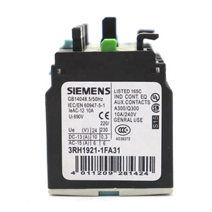 Vente Flash : Relais SIRIUS 3RF3 Série, Bloc de Contact Auxiliaire Frontal 3RH1921-1FA31 - Product Image 1