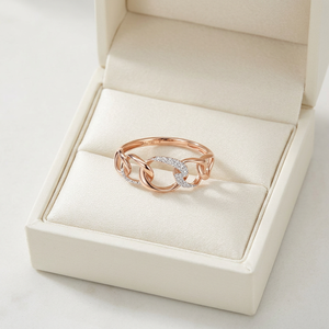 ผู้ผลิตเครื่องประดับคุณภาพสูงขายส่ง แหวนทำมือส่งออก แหวนทองคำแท้ 18K ประดับเพชรแท้ธรรมชาติ - Product Image 1