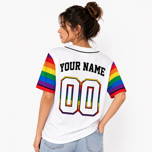 Camiseta de Béisbol Personalizada con Nombre y Número del Equipo, Color Arcoíris, Ropa Deportiva para Fanáticos, Camiseta para el Día del Partido - Product Image 3