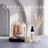 Diffuseur de cristal de sel rose en forme de cloche transparente, coffret cadeau pour une ambiance chaleureuse dans la chambre à coucher