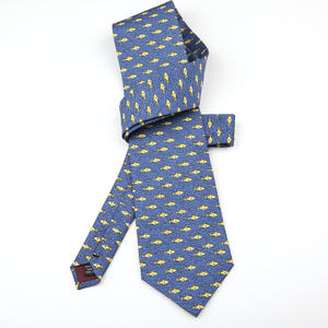 Vente en Gros Rouge Bleu <span class=keywords><strong>Vert</strong></span> <span class=keywords><strong>Foncé</strong></span> Petit Animal Cravates Imprimé Soie Largeur 8CM Cravates pour Hommes - Product Image 5