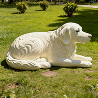 Sculptures d'animaux réalistes de haute qualité, faites à la main, modèles de chiens en résine, statues d'animaux 3D pour la décoration de la maison