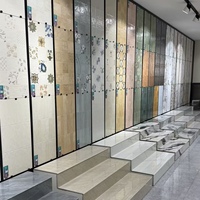 Carreaux de céramique de style moderne 400*800mm très demandés, aux couleurs très saturées et au traitement émaillé, adaptés aux murs intérieurs