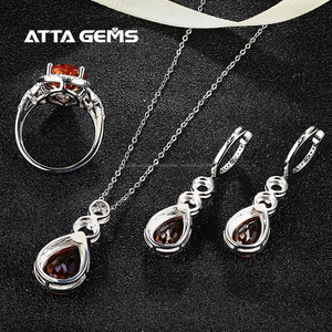 Zultanite Diaspore conjunto de joyas de piedras preciosas <span class=keywords><strong>para</strong></span> mujeres, anillo de Plata de Ley 925 pendientes collar hecho - Product Image 3