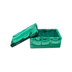 High Grade Exquisite Jewelry <b>Box</b> Polished Natural Malachite Quartz Agate Storage <b>box</b> for antique Jewelry Gift Love Healing bulk - Product Image 1