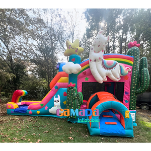 Alpaca Jumping Bouncy Castle Inflable Bouncer Castle Water Pool Slide Llama Desert Theme Fun Play Bounce Combo - Product Image 2