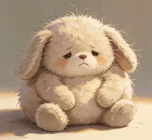 Bulk Soft Melancholy Bunny Plush Toy, Custom Stuffed Animal, Bulk Gift Supply with Safety - Product Image 2