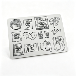 Tablettes <span class=keywords><strong>de</strong></span> <span class=keywords><strong>table</strong></span> personnalisées en MDF avec sublimation, format A4, tableau blanc, dos en liège, amovibles pour enfants et maternelles - Product Image 3