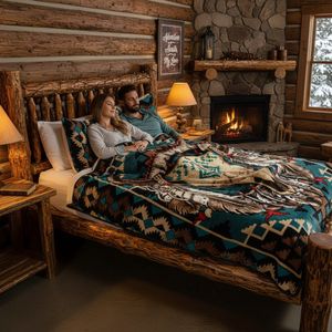 Couverture en Raschel Nuageux à Double Couche de Style Animal Aigle Aztèque pour le Marché Canadien en Gros, 3KG 200X240CM, pour l'Hiver - Product Image 4