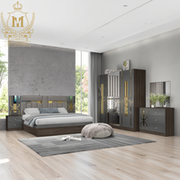 Meubles de chambre à coucher design de placard de lit en MDF moderne de haute qualité ensembles de chambre à coucher en bois simples de stockage de Massage pour la maison