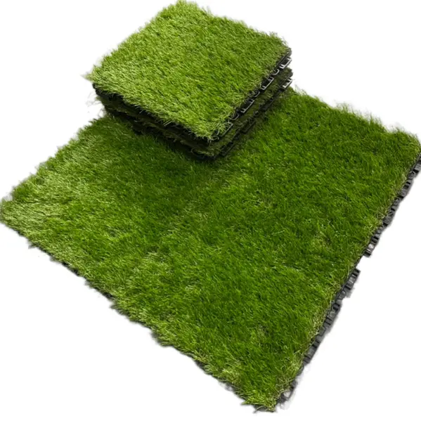 Interlock Portabel/Modular Grass untuk Lapangan Olahraga Kristal Lapangan untuk Rumput Rumah dan Taman