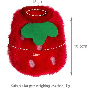 8453 <span class=keywords><strong>Vestiti</strong></span> Economici e Carini <span class=keywords><strong>per</strong></span> <span class=keywords><strong>Conigli</strong></span> Invernali, Caldi, a Forma di Fragola, <span class=keywords><strong>per</strong></span> Piccoli Animali Domestici, Lavabili in Lavatrice, di Buona Qualità - Product Image 2