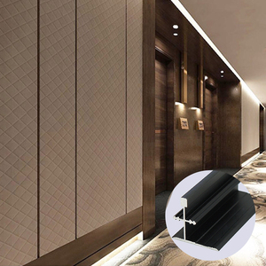 Diseño moderno Aleación de aluminio Forma de H Panel de pared flexible Embellecedor Tira decorativa Heding de metal - Product Image 5