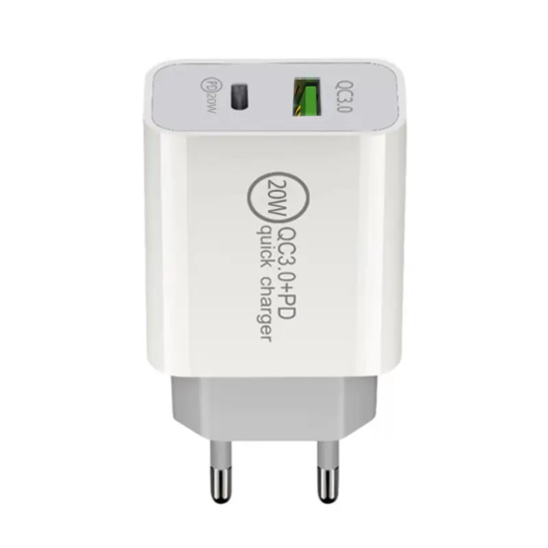 USB-C PD Fast Charging QC 3.0 Quick Charge Type C EU PD 20W Power Adaptor Wall Charger