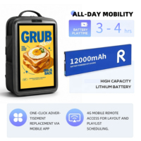 Afficheur numérique portable 21,5 pouces, panneau publicitaire mobile lisible en plein soleil pour les événements