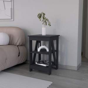Rossville DB <b>Side</b> Table <b>for</b> <b>Living</b> <b>Room</b> Black Nightstand - Product Image 5