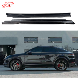 Faldas laterales estilo T de fibra de carbono 9Y0 para <span class=keywords><strong>Porsche</strong></span> <span class=keywords><strong>Cayenne</strong></span> 2018-2023 Kit de Carrocería deportiva Alerón de labio de extensión - Product Image 2
