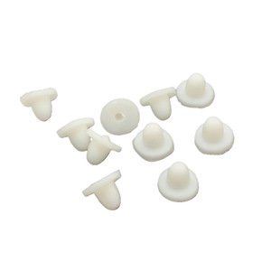 Bouchons d'oreilles en silicone, embouts d'oreilles en résine blanche, forme alimentaire ronde, accessoires de boucles d'oreilles DIY, bijoux de piercing unisexe - Product Image 2