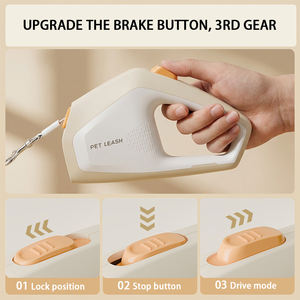 Correa para Perro Retráctil de 16 Pies con Retracción Automática, Fuerza de Tracción Ajustable en Múltiples Niveles, Material ABS Duradero para Exteriores - Product Image 3