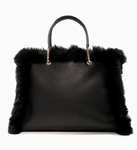 Bolso de Mano Personalizado de Moda para Mujer, Primavera, Cuero PU y Peluche, Bolso de Gran Capacidad, Bolso de Hombro - Product Image 4