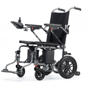 Silla de ruedas eléctrica motorizada de viaje portátil Silla de ruedas eléctrica de acero plegable ligera para ancianos discapacitados - Product Image 5