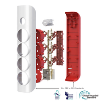 Soket meja Universal pengisian cepat Outlet daya Port USB Strip putih produk inovatif 3 * 16A 250V Strip daya soket steker