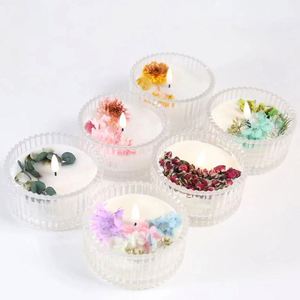 Home Decoration Paraffin Wax, Glass Customized Aromatherapy Oil Led Scented Candle/ - Product Image 4