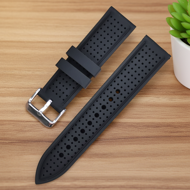 Cheap Price Adjustable Orange White 20mm 22mm 24mm Rubber Silicone Smartwatch Watch Band