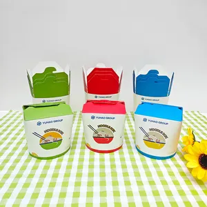 Khách Hàng In Ấn Cấp Thực Phẩm Tùy Chỉnh 8Oz 16Oz 26Oz 32Oz Giấy Kraft Mì Takeaway Bao Bì Hộp - Product Image 2