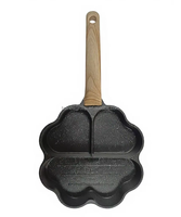 Poêle à frire à fond plat pour petit-déjeuner, idéale pour les œufs et les hamburgers, en aluminium, avec 4 trous, pour la cuisson – Offre Spéciale