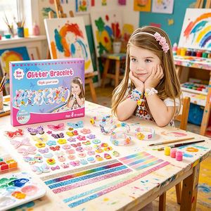 Kit de Peinado para Niñas, Hazlo Tú Mismo, Diademas, Pinzas de Mariposa, Lazos de Flores, Gemas, Caja de Regalo Creativa, Paquete de Suministros al por Mayor - Product Image 3
