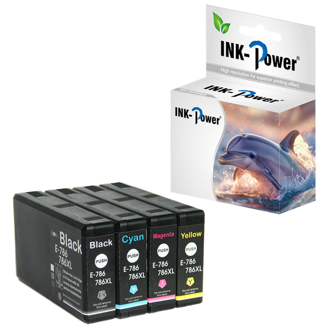 INK-POWER 786 T786 T786XL 786XL Premium Compatible Color Inkjet Ink Cartridge for Epson Workforce WF-5621 5190 Printer