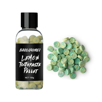 Dentifrice organique pilules lavage de la bouche blanchiment des dents dentifrice comprimés solide bicarbonate de soude voyage menthe noire dentifrice
